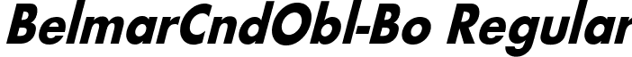 BelmarCndObl-Bo Regular font - belmcob.ttf