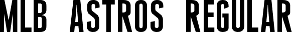 MLB Astros Regular font - MLBASTRO.TTF