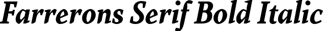 Farrerons Serif Bold Italic font - FarreronsSerif-BoldItalic.otf