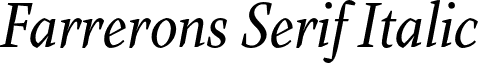 Farrerons Serif Italic font - FarreronsSerif-Italic.otf