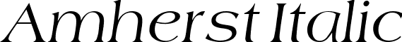 Amherst Italic font - Amherst Italic.ttf