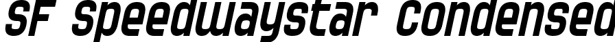 SF Speedwaystar Condensed font - SF Speedwaystar Condensed Oblique.ttf