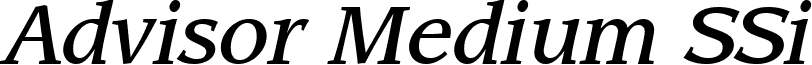 Advisor Medium SSi font - Advisor Medium SSi Medium Italic.ttf