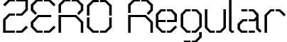 ZERO Regular font - ZEROOPENREGULAR.ttf