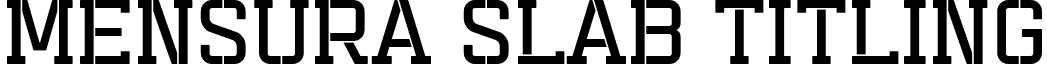 Mensura Slab Titling font - MensuraSlabTitling6.otf