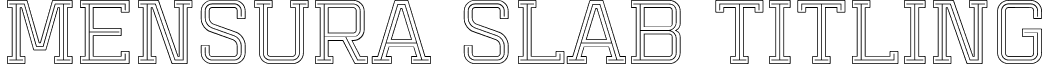 Mensura Slab Titling font - MensuraSlabTitling5.otf
