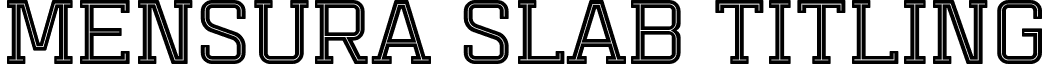 Mensura Slab Titling font - MensuraSlabTitling3.otf