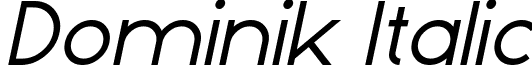 Dominik Italic font - Dominik Italic.ttf