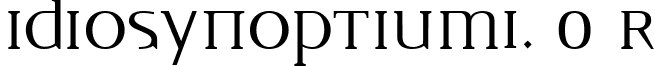 IDIOSYNOPTIUM1. 0 R font - IDIOSYNOPTIUM1.0 R.ttf