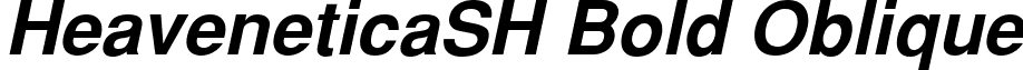 HeaveneticaSH Bold Oblique font - HeaveneticaSH Bold Oblique.ttf