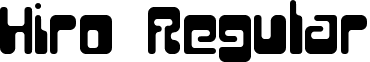 Hiro Regular font - Hiro.ttf