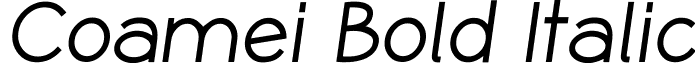 Coamei Bold Italic font - COAMEI_BI.ttf