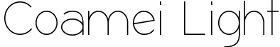 Coamei Light font - COAMEI_L.ttf