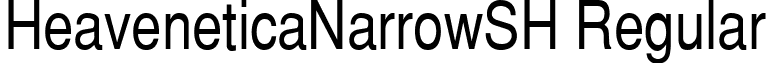 HeaveneticaNarrowSH Regular font - HeaveneticaNarrowSH.ttf