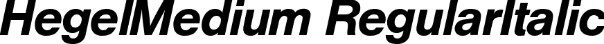 HegelMedium RegularItalic font - HegelMedium-RegularItalic.ttf