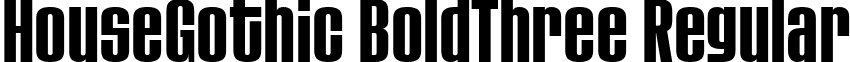 HouseGothic BoldThree Regular font - HouseGothic BoldThree.ttf