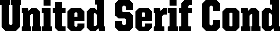 United Serif Cond font - UnitedSerifCond-Black.otf