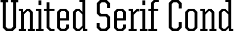 United Serif Cond font - UnitedSerifCond-Medium.otf