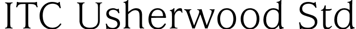 ITC Usherwood Std font - UsherwoodStd-Book.otf