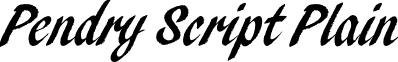 Pendry Script Plain font - PendryScriptPlain.otf