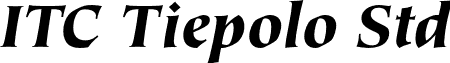 ITC Tiepolo Std font - TiepoloStd-BlackItalic.otf