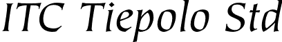 ITC Tiepolo Std font - TiepoloStd-BookItalic.otf