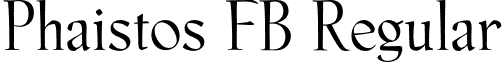 Phaistos FB Regular font - Phaistos FB Roman.otf