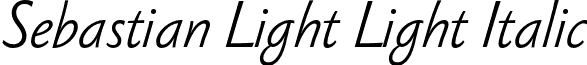 Sebastian Light Light Italic font - SebastianLight-Italic.otf