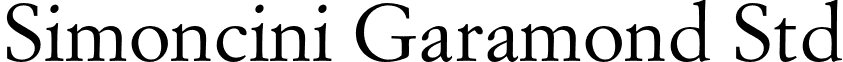 Simoncini Garamond Std font - SimonciniGaramondStd.otf