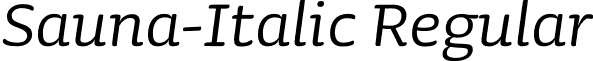 Sauna-Italic Regular font - Sauna-Italic.otf