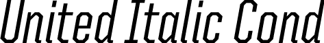 United Italic Cond font - UnitedItalicCond-Medium.otf
