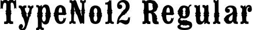 TypeNo12 Regular font - TypeNo12.otf