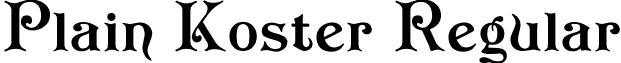 Plain Koster Regular font - Plain Koster.otf