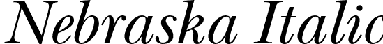 Nebraska Italic font - unicode.nebraski.ttf