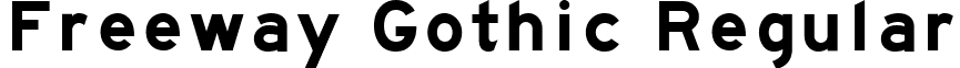 Freeway Gothic Regular font - TRAFFIC6.TTF