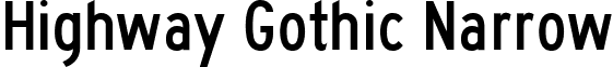 Highway Gothic Narrow font - TRAFFIC2_0.ttf