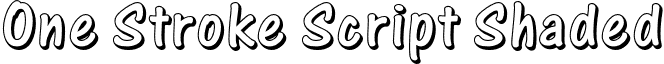 One Stroke Script Shaded font - OneStrokeScriptShadedPlain.otf