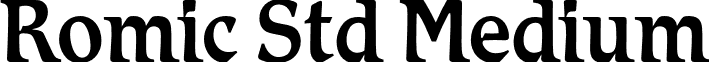 Romic Std Medium font - RomicStd-Medium.otf