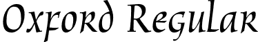 Oxford Regular font - Oxford.otf