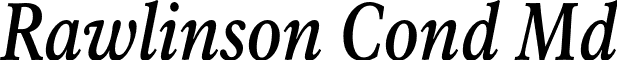 Rawlinson Cond Md font - Rawlinson Condensed Medium Italic.otf