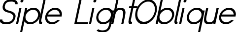 Siple LightOblique font - SIPLLO__.TTF