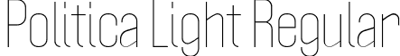 Politica Light Regular font - Politica Light.otf