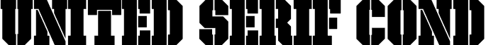 United Serif Cond font - UnitedSerifCond-Stencil.otf