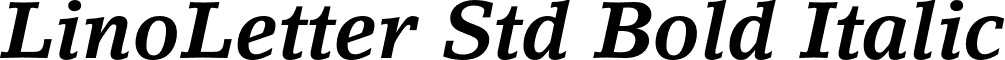 LinoLetter Std Bold Italic font - LinoLetterStd-BoldItalic.otf