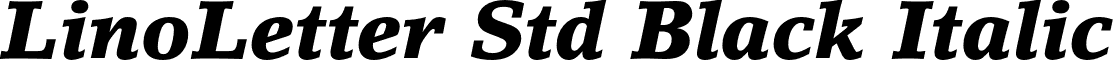 LinoLetter Std Black Italic font - LinoLetterStd-BlackIt.otf