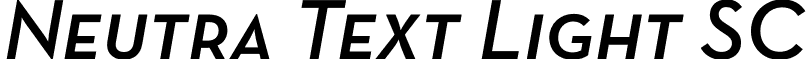Neutra Text Light SC font - NeutraText-DemiSCItalic.otf