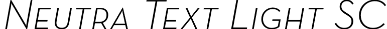 Neutra Text Light SC font - NeutraText-LightSCItalic.otf