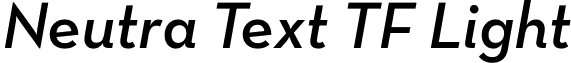 Neutra Text TF Light font - NeutraTextTF-DemiItalic.otf