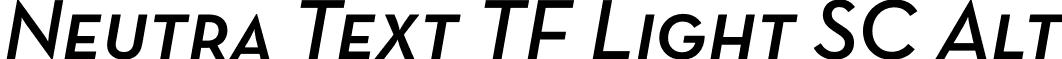 Neutra Text TF Light SC Alt font - NeutraTextTF-DemiSCItalicAlt.otf