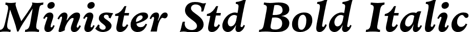 Minister Std Bold Italic font - MinisterStd-BoldItalic.otf